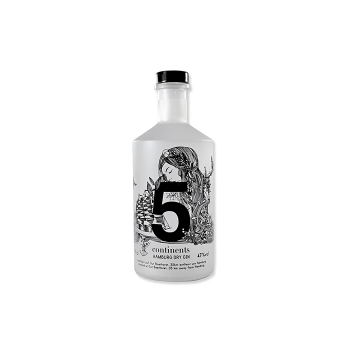 
Высококачественный 5 континентов, Джин 700 мл, бутылки для джина, дистиллятор ликера, экспортер 