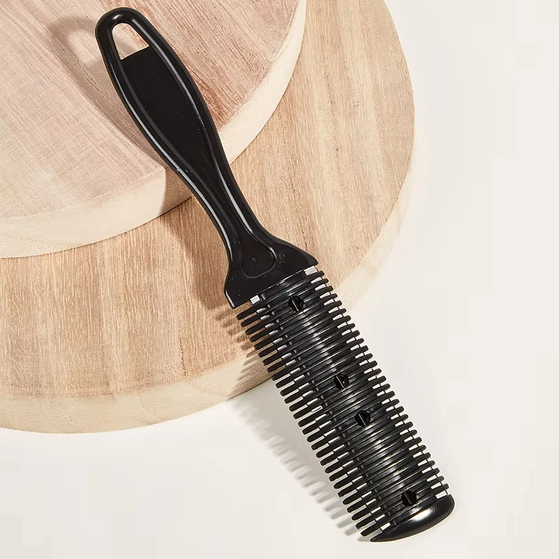 Wholesale Shaving Knife Round Head Double Side Hair Styling Comb Arc Handle Design Hair Cutting Razor Comb