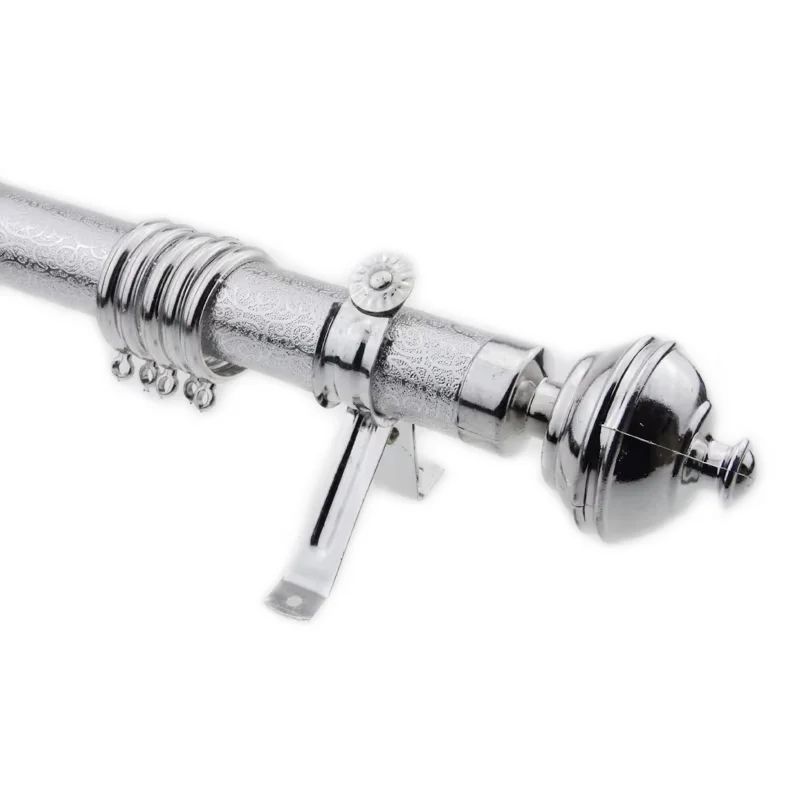 Wholesale Best Price 16 19 22 MM 26 40 Inch Iron Metal Curtain Rod Accessories Adjustable Aluminum Alloy Pipe For Windows