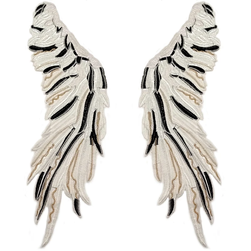 Wedding dress lace Embroidery symmetric Diy Fashion Accessories Applique Patches Custom wings of an angel  Exquisite high-end