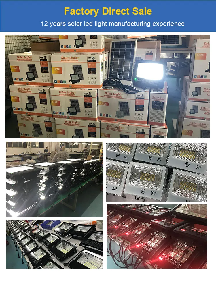 Motion sensor Garden 300w 400w 500w 1000w led solar outdoor flood lights