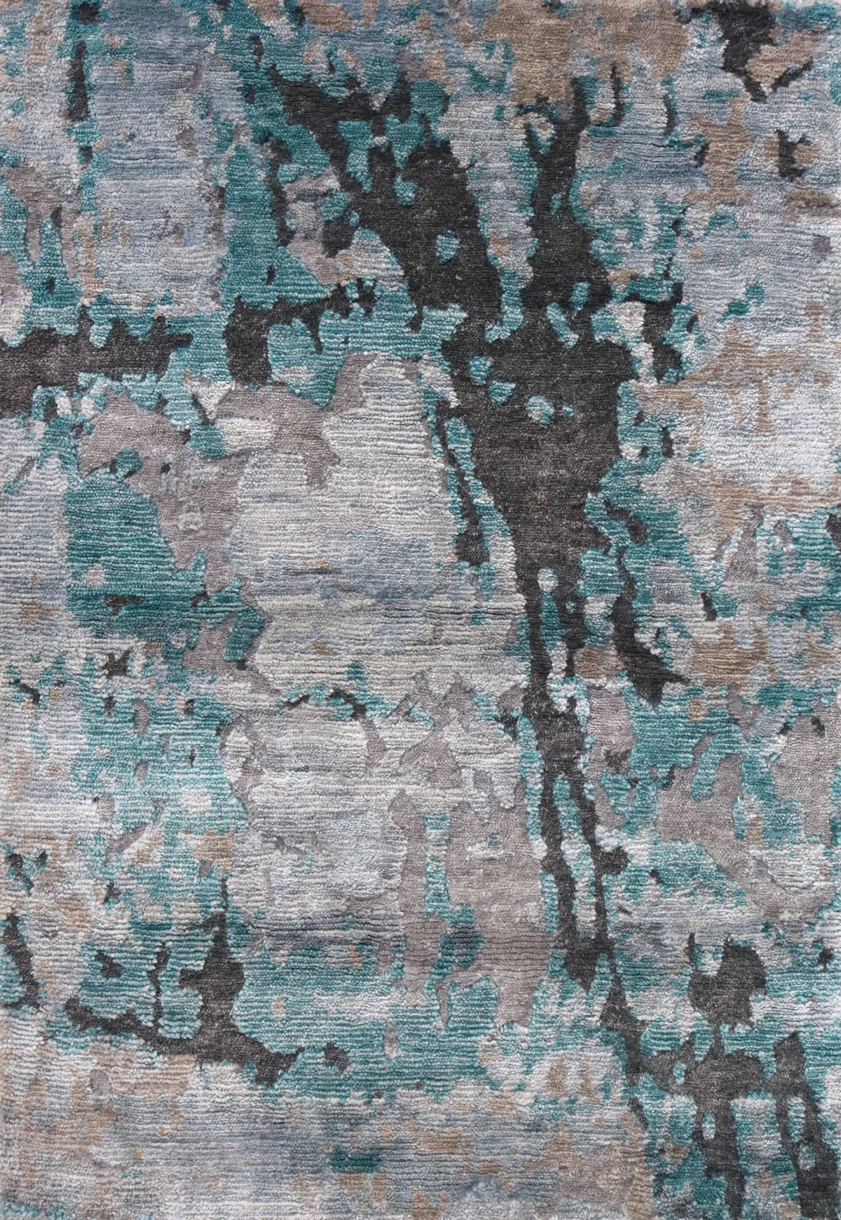 Bamboo Silk Abstract Rug