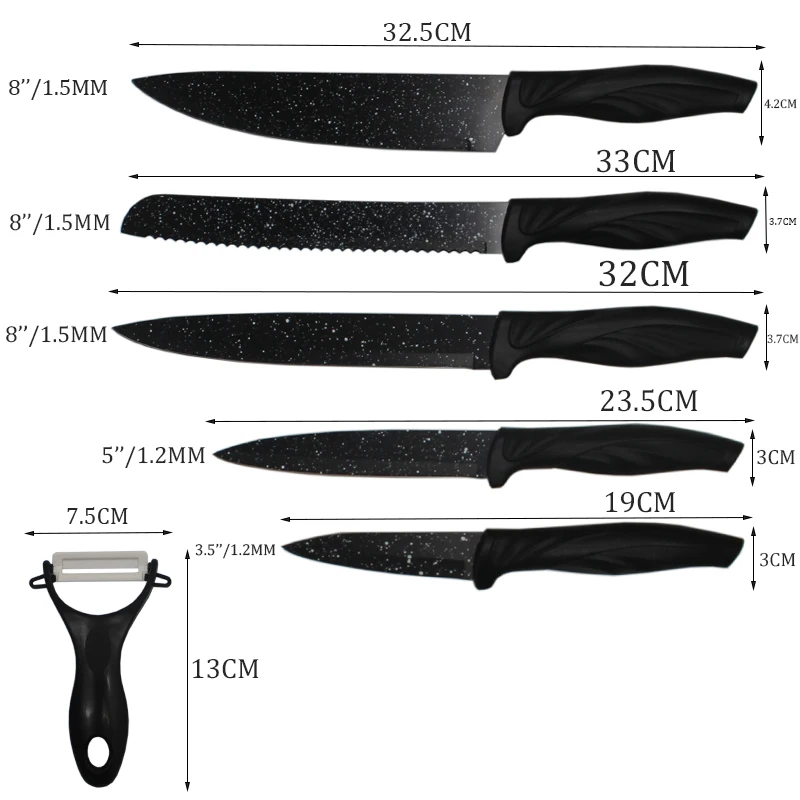 professional High Carbon Stainless Steel chef Knives with Ergonomic Handles
