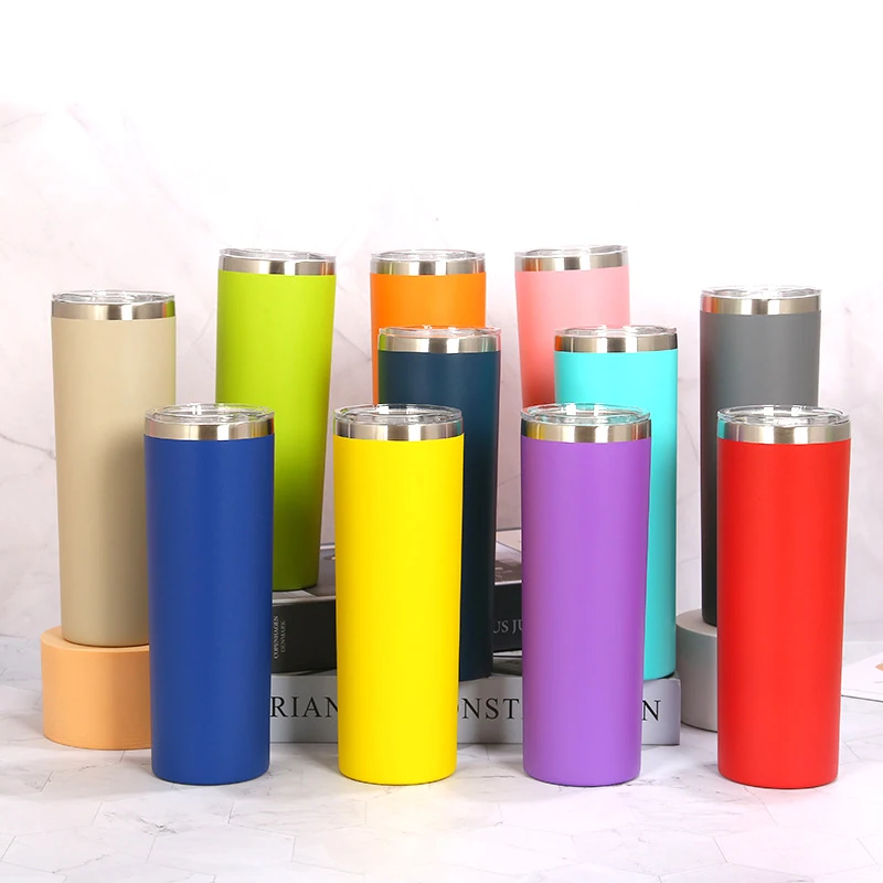 water matte double walled coffee tumbler cups wholesale custom logo 20oz stainless steel vacuum insulated tumbler cups in bulk