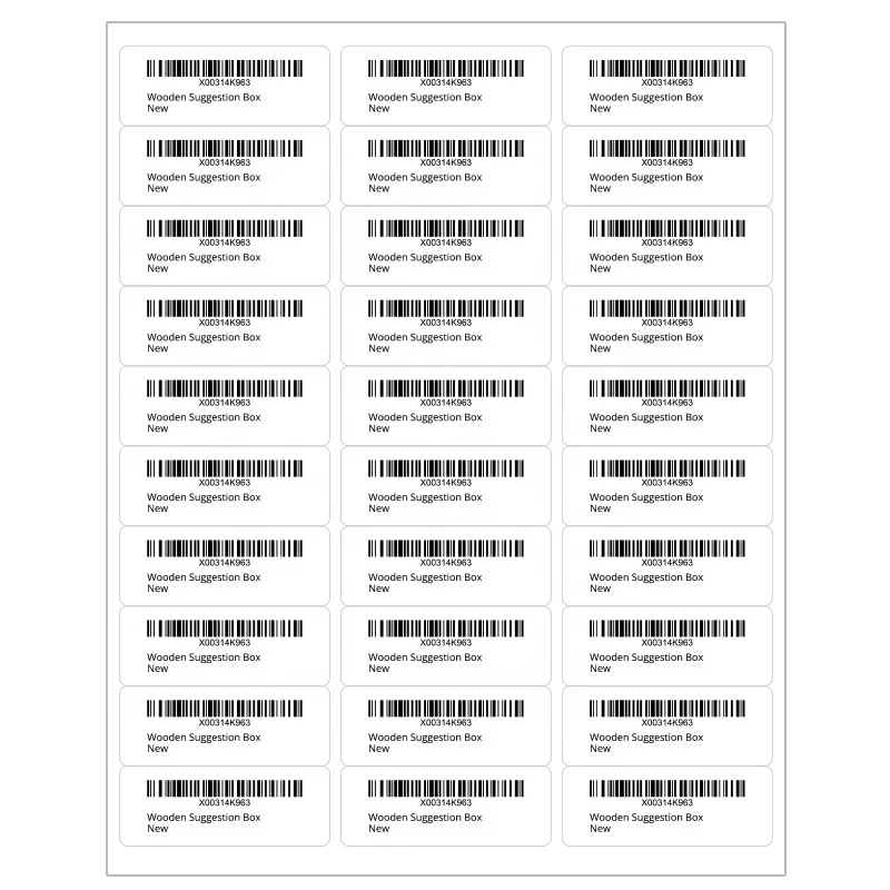 Оптовая продажа FBA SKU Label доставка почтовые наклейки A4 белые самоклеющиеся для лазерных/струйных принтеров