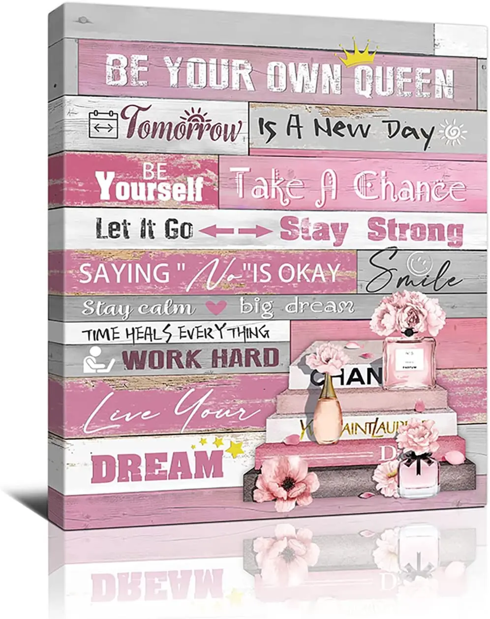 Inspirational Quotes Painting Pink Office Pictures canvas wall art home decor  painting