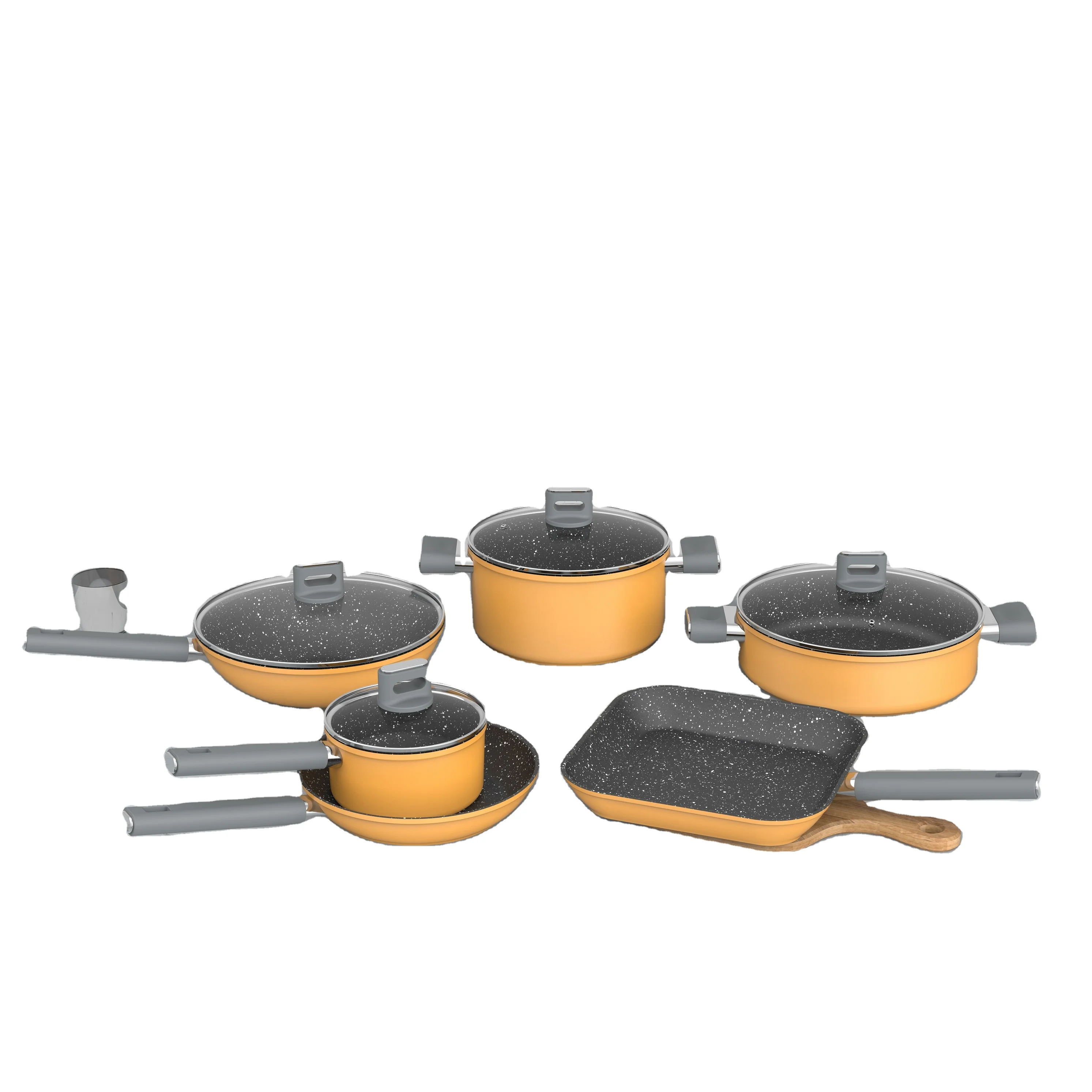 BESCO OEM Essence series Aluminium Alloy 28cm Bakelite handle cookware setEasy to clean and Bakelite handle with non-slip design