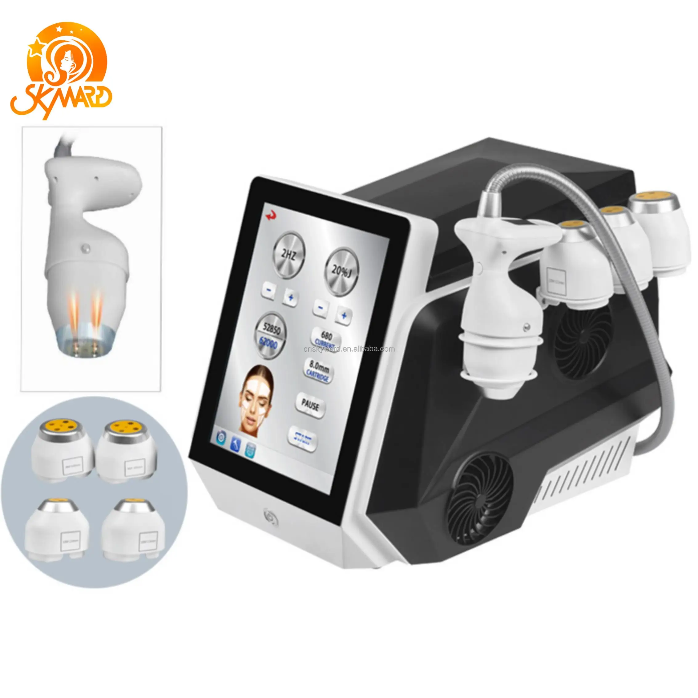 Korean Ultrasound+cryo Hifu 7d Facial Y Corporal Smas Lift 5d Ice Cold Hifu Body Slimming 9d Frozen Hifu Vmax Anti-aging Machine