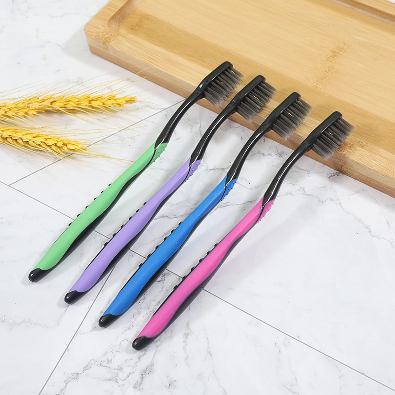 Depo dogrudan satis bambu yumusak kil dis fircalari ile yetiskinler icin ozel logo organik cevre dostu bambu dis fircasi