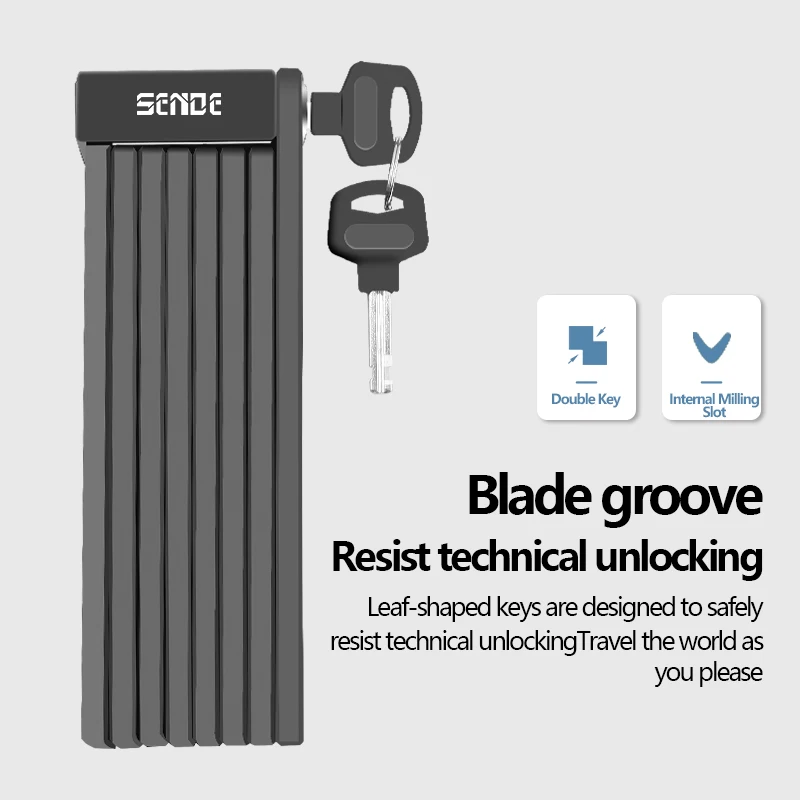 SENDE Motorbike Folding Bike Lock bikes Foldable Bicycle accessories Bicycle chain locks Motorcycle cycle fahrradschloss