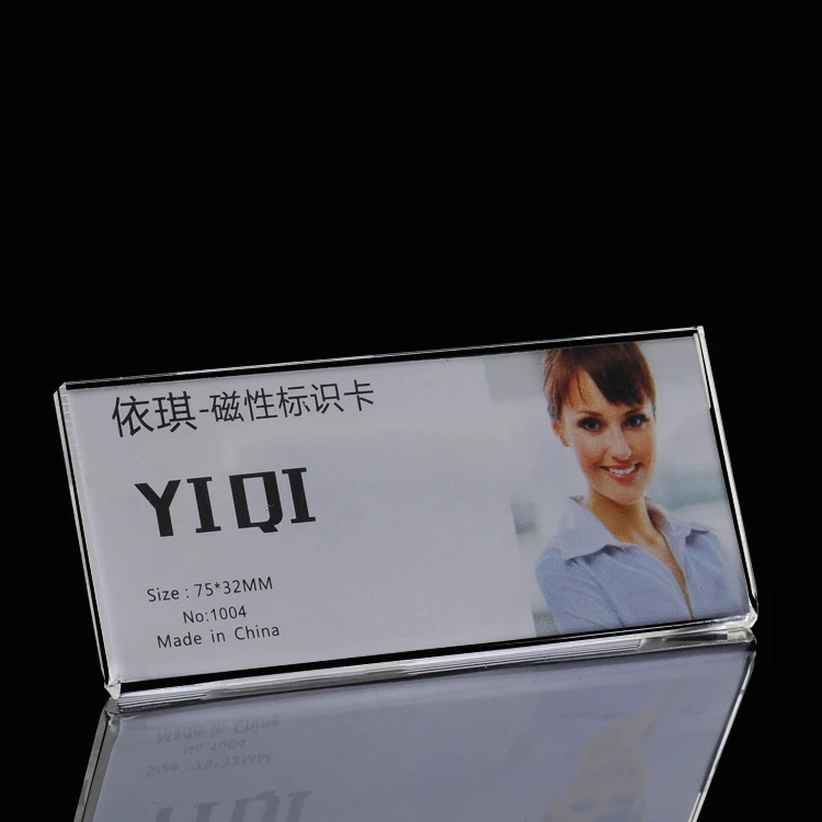 Wholesale Personalised Pvc Hard Plastic Nametag Badges Custom Printed Company Design Brand Logo Pvc Name Tag Badge