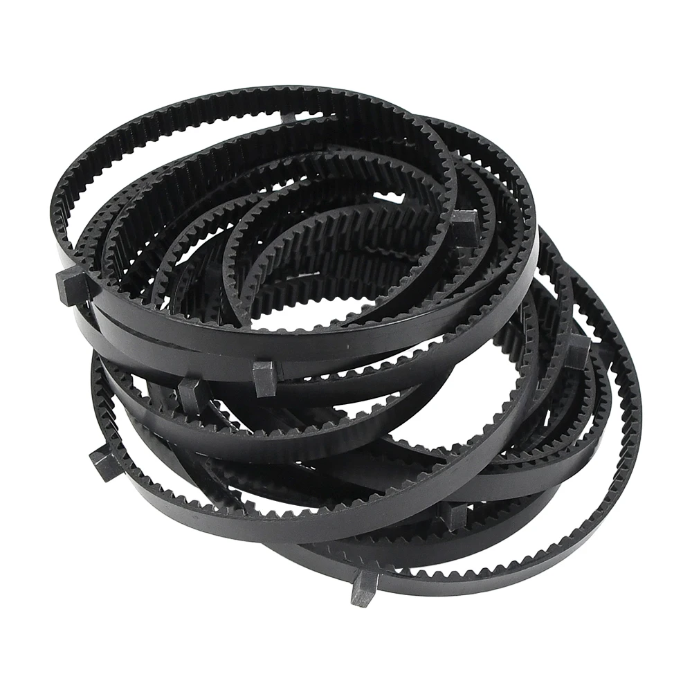 High flexibility steel cord tension member black polyurethane teeth belt with cleats