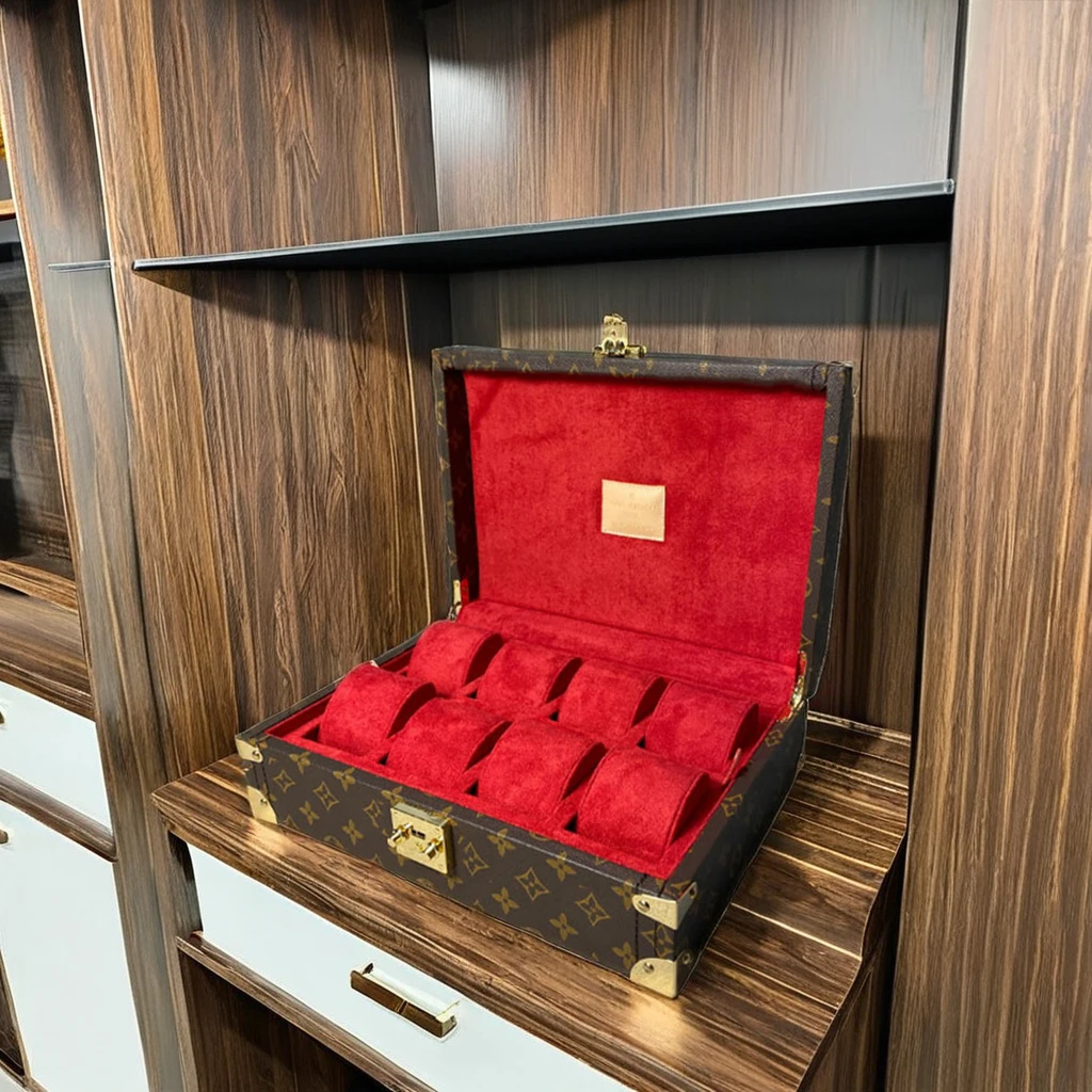 8 Luxury Handmade MDF Watch Box Brand Watch Packaging Case Featuring leather Material