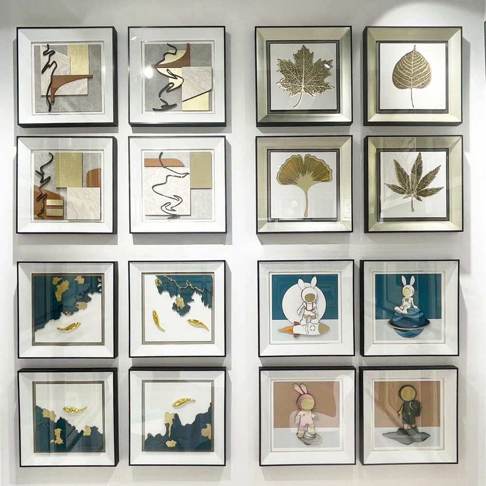 China Factory Price Wholesale Decorative 3D Abstract Art Landscape Wall Paintings Wood Carved Wall Art Black And White