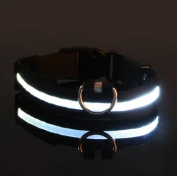 Pet Supplies Nylon LED Pet dog Collar,Night Safety Flashing Glow In The Dark Dog Collar Leash,Dog Luminous Fluorescent Collars