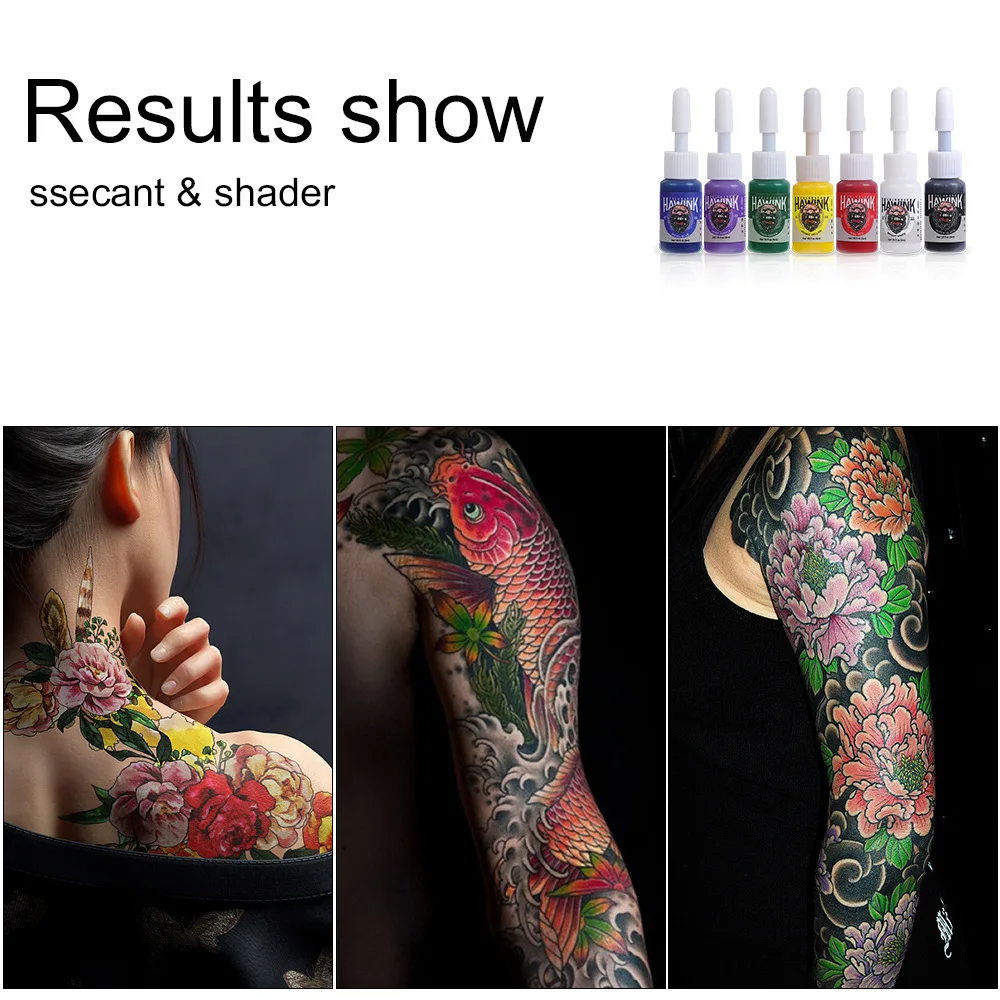 HAWINK Professional 14 Colors 15ml (1/2 oz) Tattoo Ink Permanent Makeup USA Import Tattoo Ink Permanent Pigment