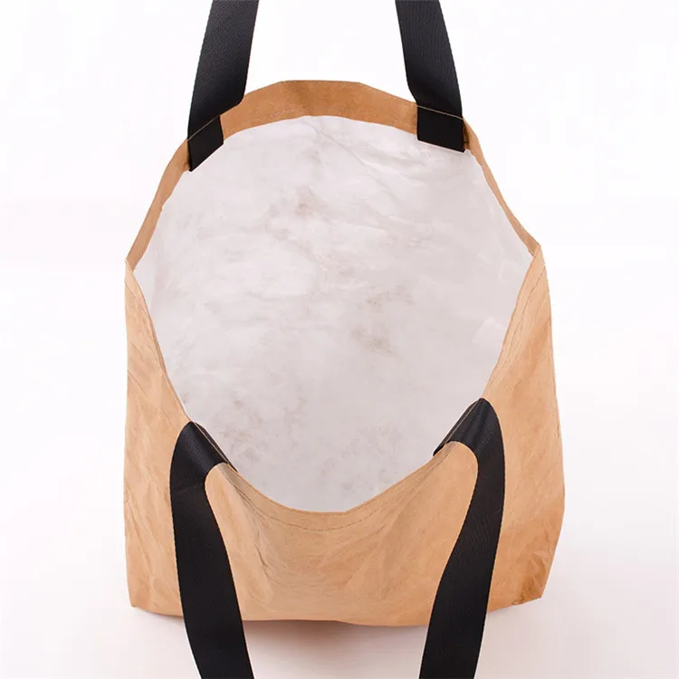 Wholesale Waterproof Reusable Groceries Tote Shopping Tyvek Paper Tote Bag Washable Dupont