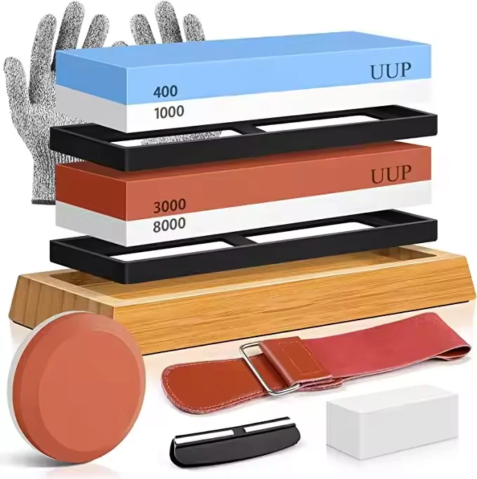 Professional Kitchen Whetstone rolling Knife scissors Sharpener Double Sided Sharpening Stone Corundum Knife Sharpeners