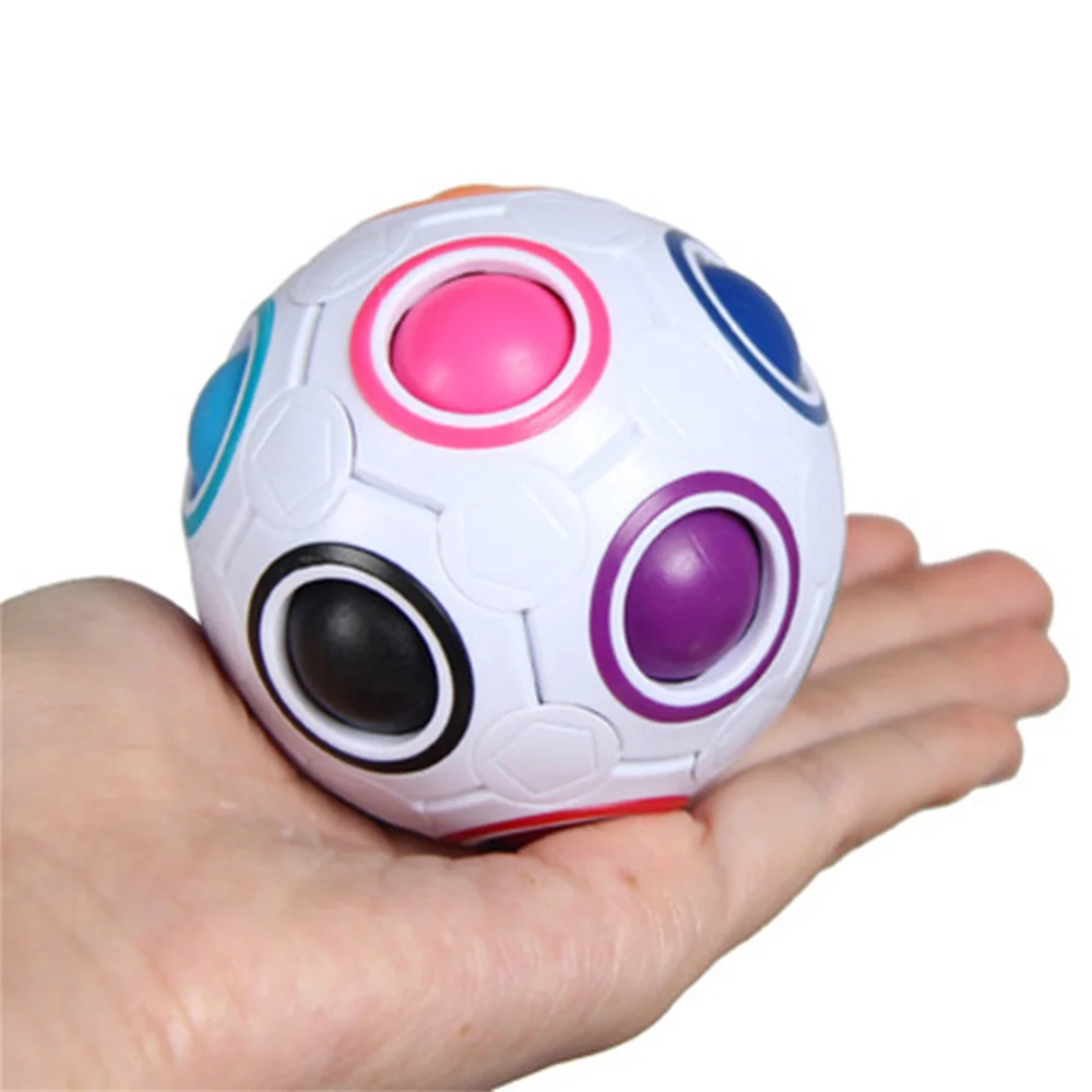 Hot Sale Newest Manufacturer Magic Rainbow Children Puzzle squeeze decompression  Toy Cube Ball