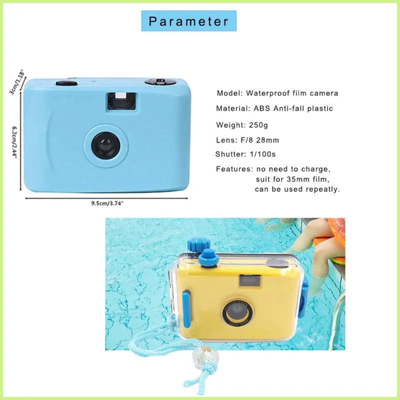 Not Single Use Disposable Camera Kids 35 MM Camera Use Retro Vintage Promotional Gifts 35mm Film Camera Waterproof