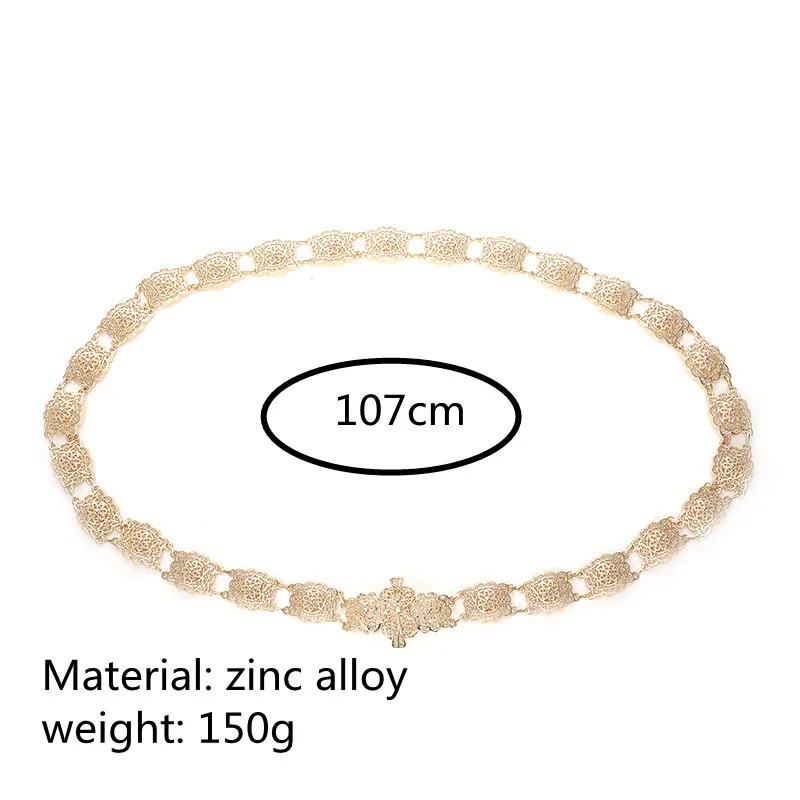 Женские Роскошные позолоченные Свадебные поясные ремни, Винтажные Ювелирные Изделия Из Дубая, Золотой металлический пояс для дам