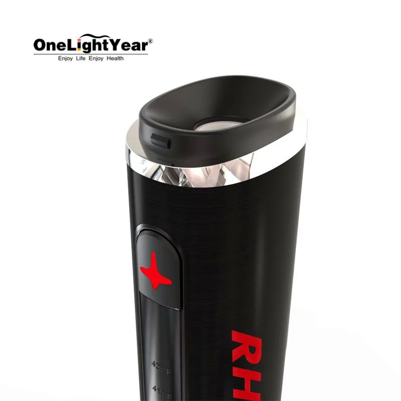 
New Dry Herb Vaporizer Hecig Rhino pathfinder black widow with 1.3ml Ceramic Chamber 2200mah from one light year 