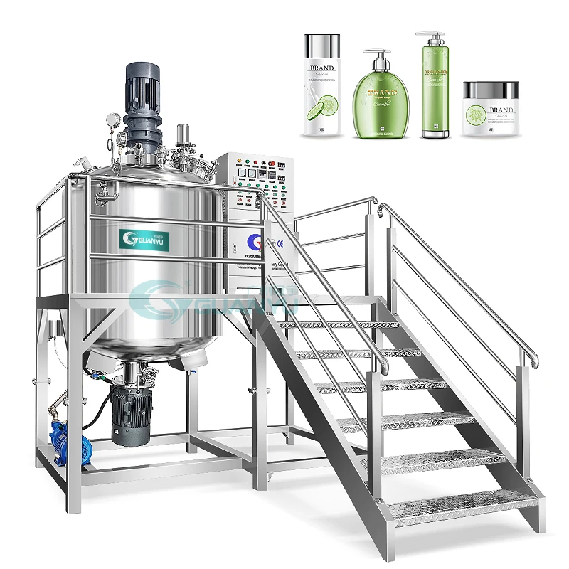 Stainless Steel Shampoo Detergent Liquid Soap Making Machine Homogenizer Electric Heating Body Wash Liquid Hand Soap Mixing Tank