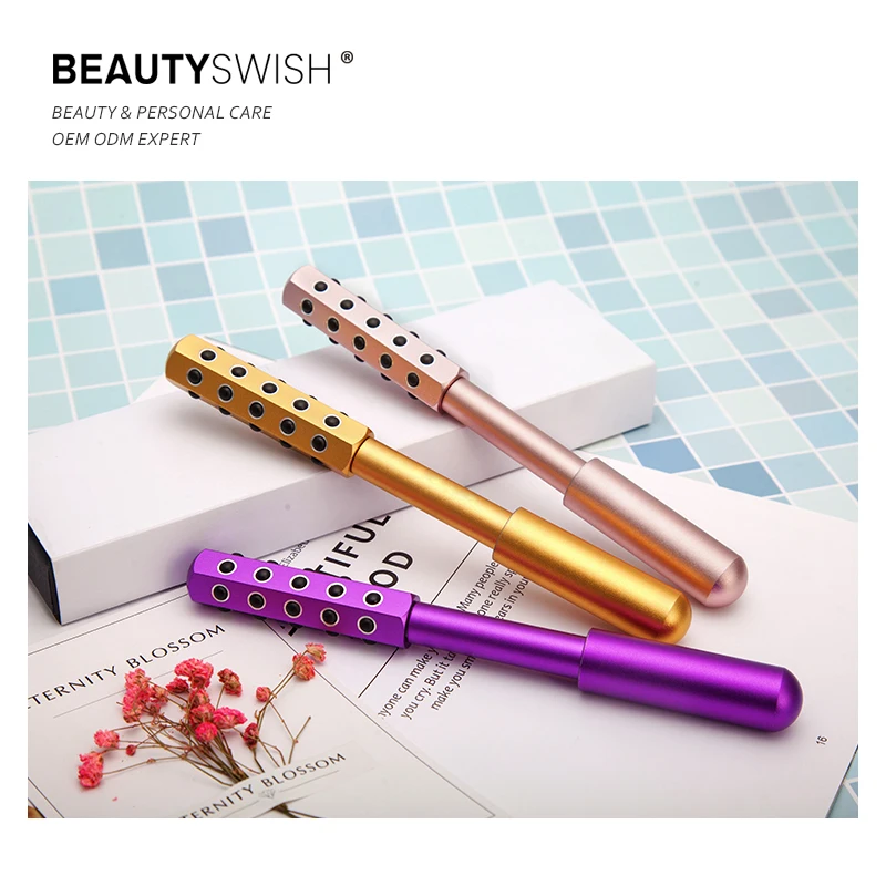Facial Massage Roller Double Heads Germanium Stones Face Lift Hands Body Skin Germanium Stone Uplift Massaging Beauty Roller
