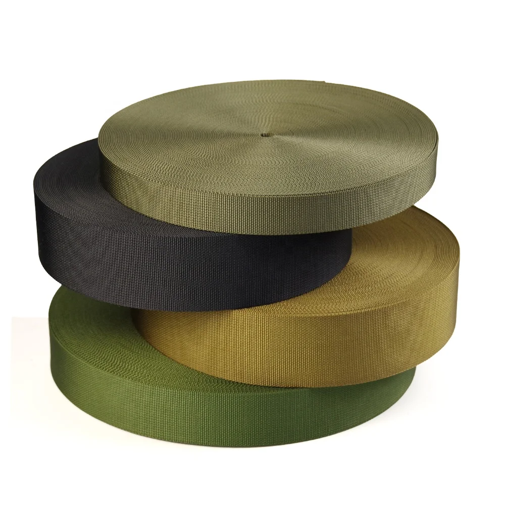 JY Custom 25 32 mm 38mm 2 inch Solid Printed Jacquard IRR Reflectance webbing  strap  tape molle nylon 66 webbing