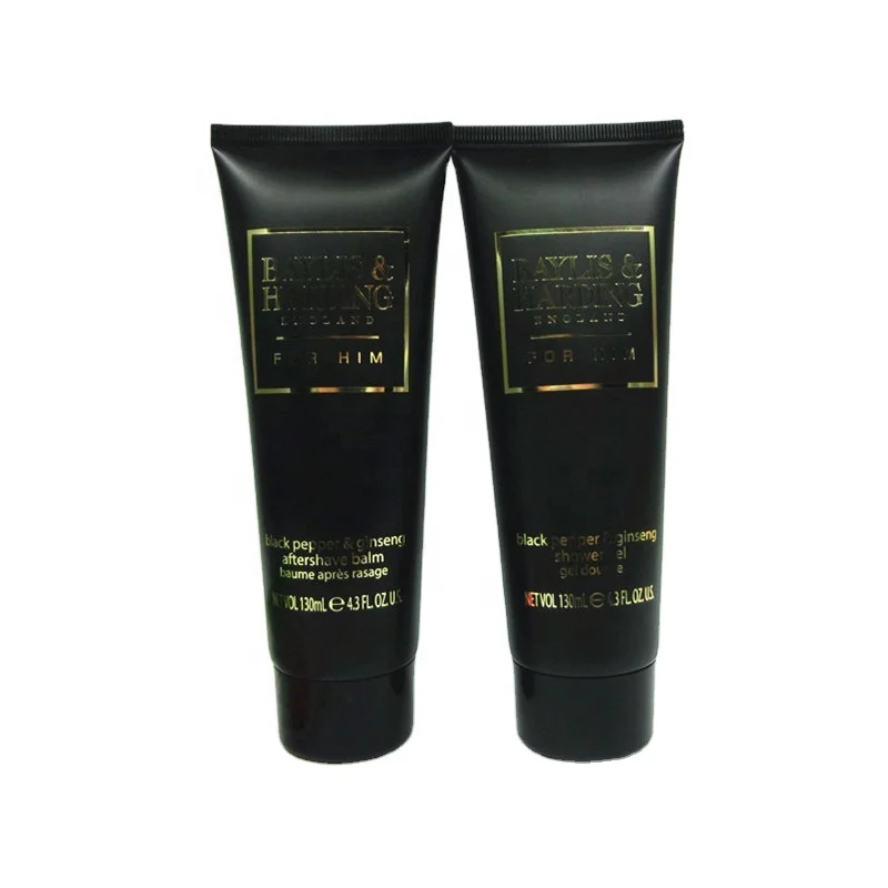 
 Factory manufacturer directly toothpaste tube refillable big black tube black cosmetic packaging paper tube 130ml  