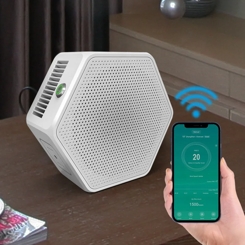 DIY series wifi mini air purifier for desktopair purifier for home large room negative ion air purifier