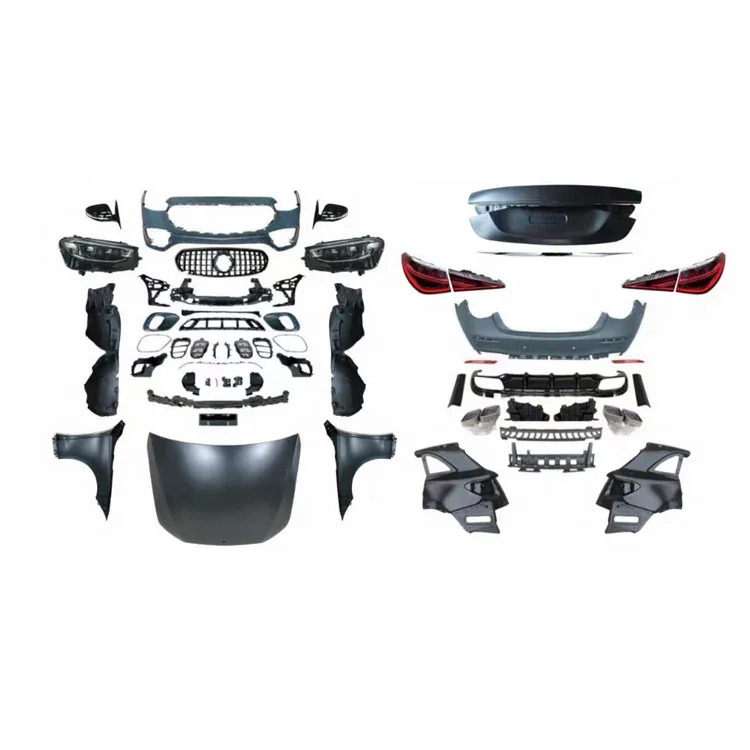 W221 upgrade to W223 bodykit For Benz W221 s class to W223 S63 AMG Car bumper Bonnet Fenders trunk lid car mirror cover lights