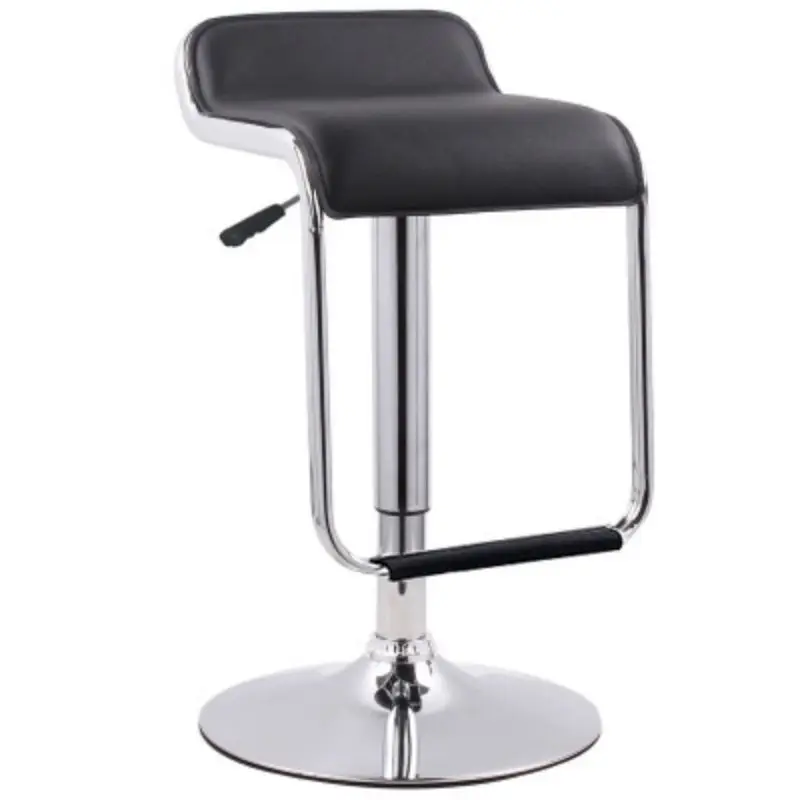 High Quality Low Price Modern Design Kitchen Bar Stool PU Leather Swivel Bar Chairs Without Back For Restaurant and Bars