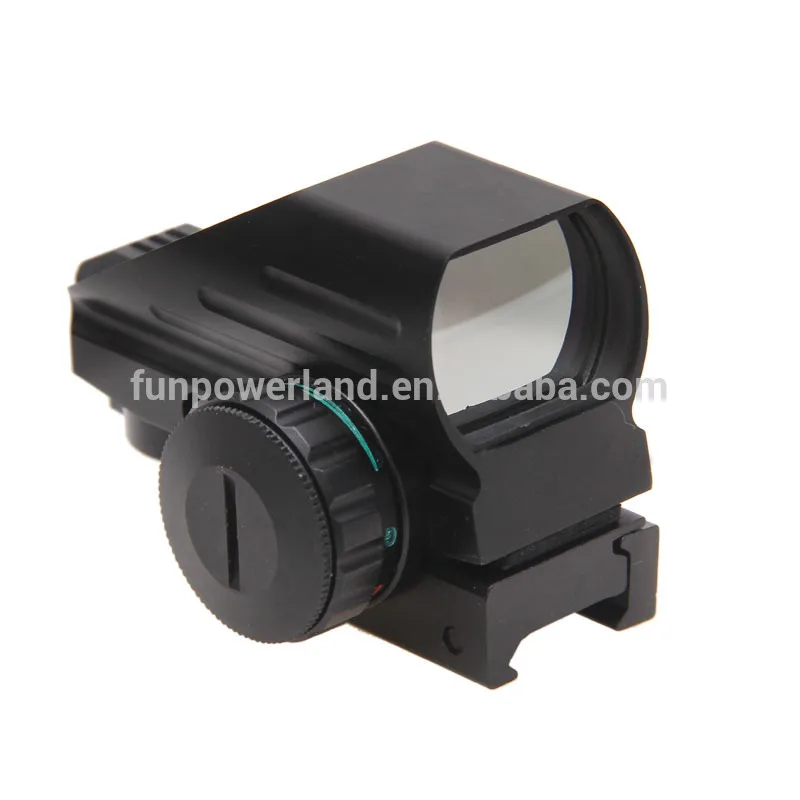 Funpowerland Hunting Optics 1x22x33 Compact Reflex Red Green Dot Sight Riflescope 4 Reticle Sight  Airsoft With Weaver 21mm