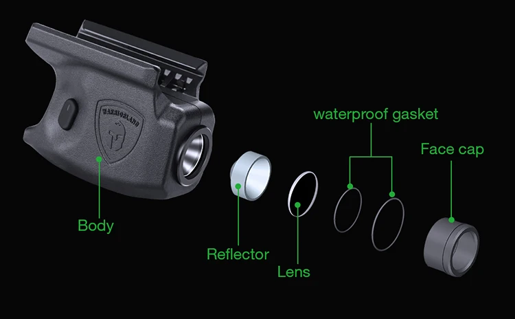 GUNFLOWER Tactical LED Light 150 Lumens Flashlight IPX4 Rated Waterproof