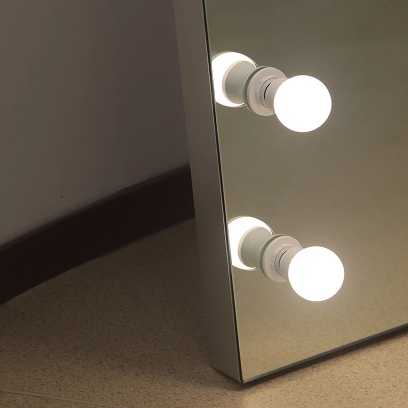 Decorative Large Size Frameless LED Full Length Mirror Hollywood Floor Mirror with 22 Bulbs LED Light