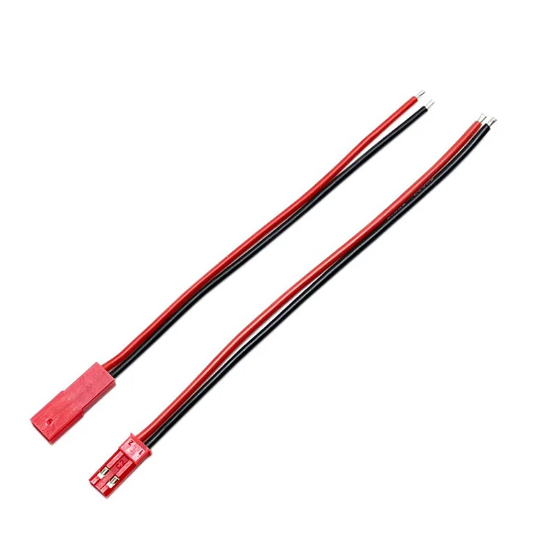 RC Toys Helicopter JST Wire Plug with Male and Female 2.54mm Red and Black Silicone Wire Customized Cable Length