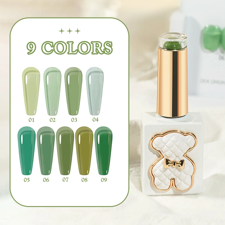 ZRKGEL wholesale nail gel factory 15ml 9 translucent colors nail gel private label longlasting UV icy jelly gel nail polish set