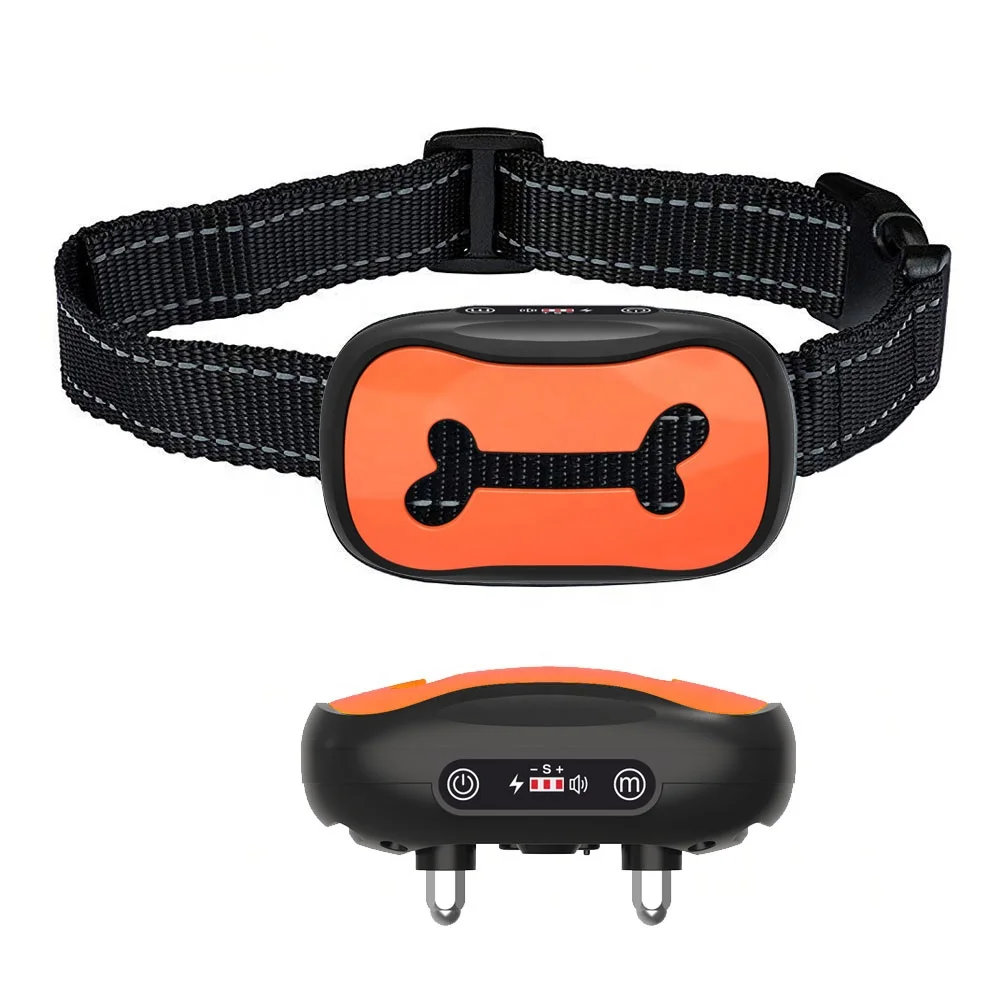 Factory price smart sensor automatic training stop barking rechargeable vibration no shock dog anti bark collar