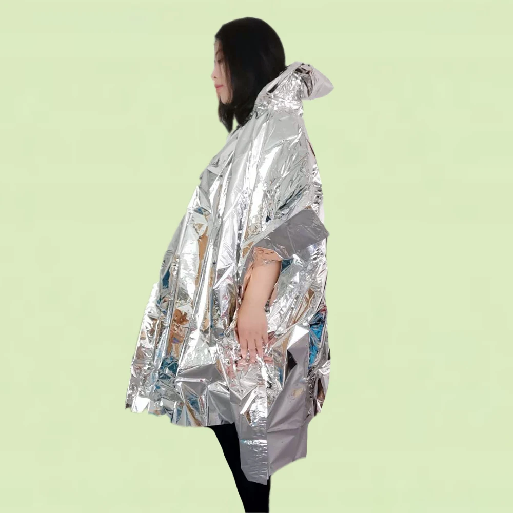 foil emergency rain poncho