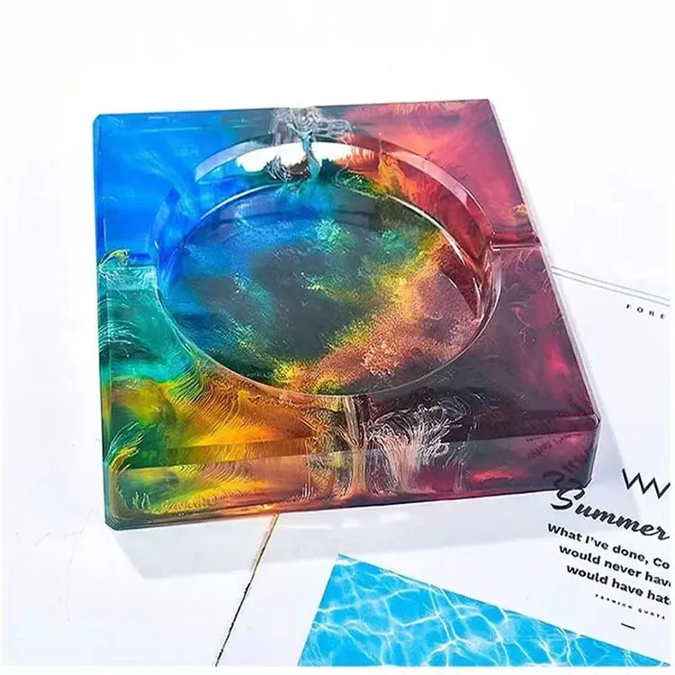 3 Different Sizes of Square Ashtray Dried Flower Resin Decorative Craft DIY Pot Base Mold Epoxy Molds for Jewelry
