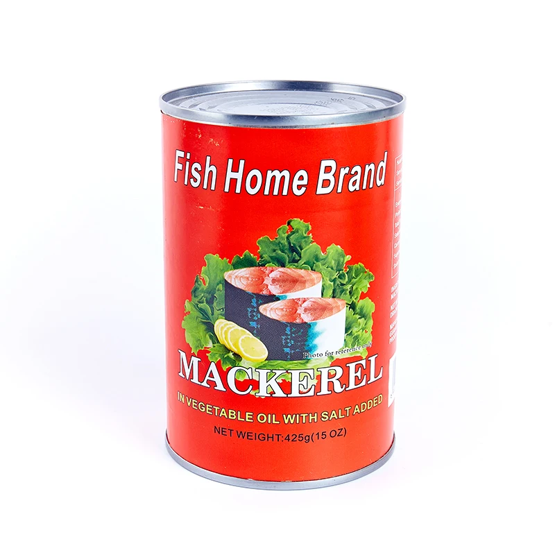 Top Canned Fish Canned Mackerel Tin Fish in Oil 425g