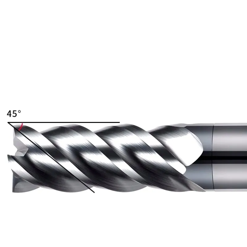 4 Flutes Solid Carbide Cutting milling Tool HRC 65 Shank 4.0 Milling Cutter High Performance Standard Flat End Mills