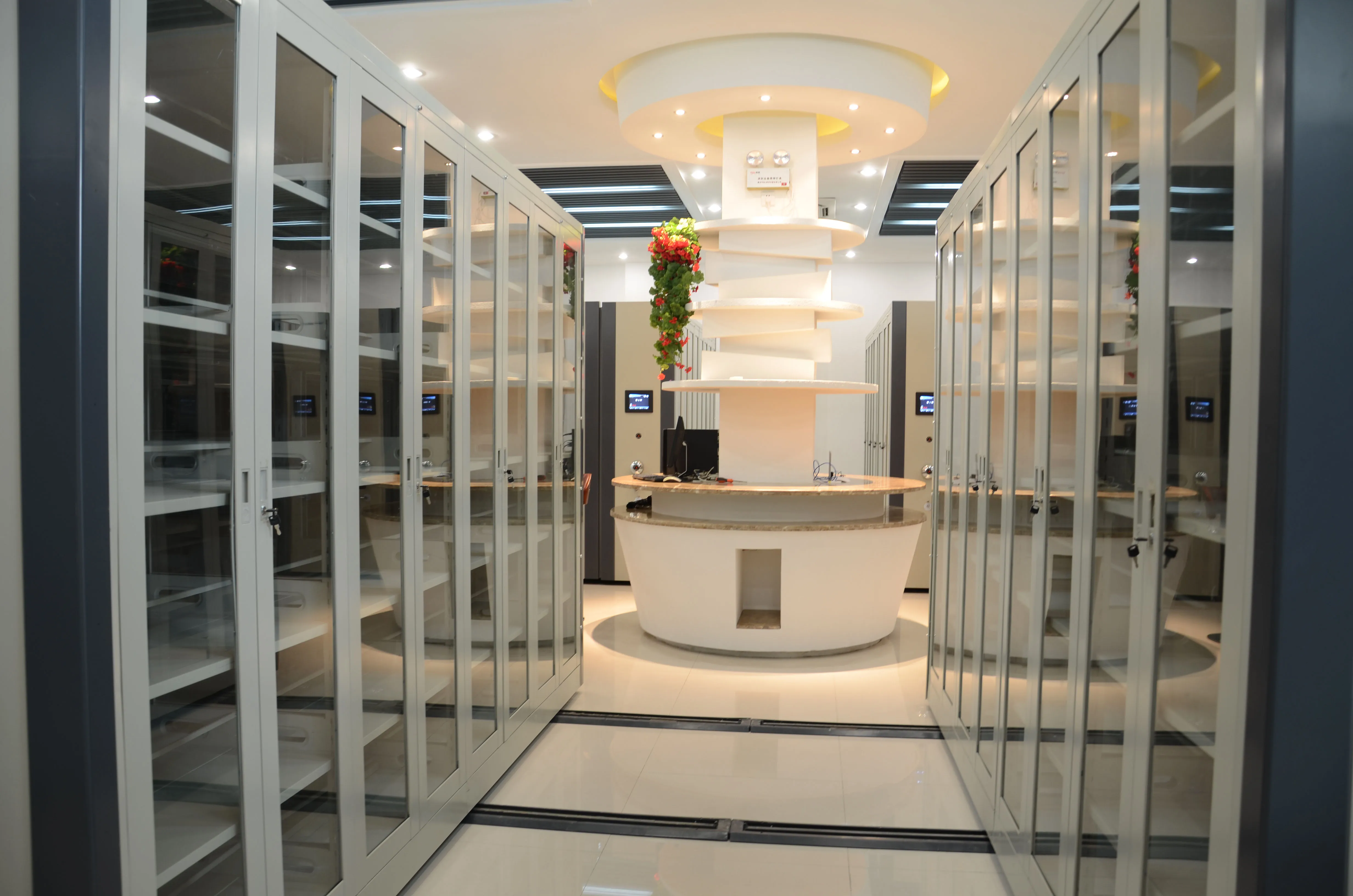 High-Density Compact Mobile Shelving Bulk Rolling Track File Cabinet for School Archive Storage Metal Mobile Shelving Unit