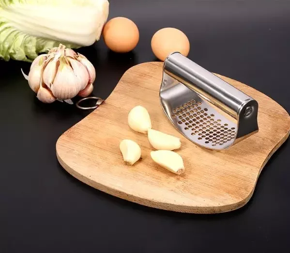 household mud manual stainless steel garlic press mince device smashed paste squeezing garlic