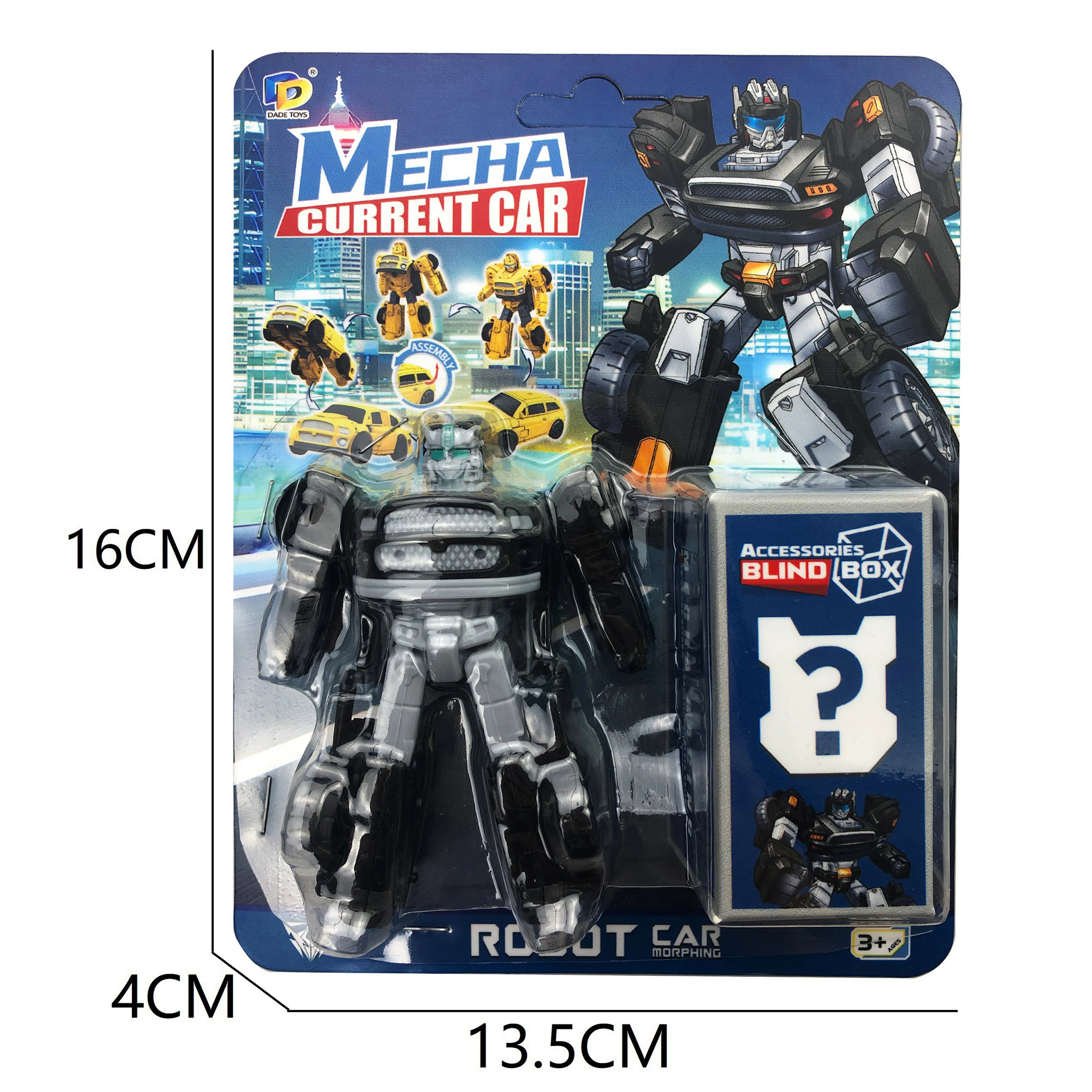 2023 New Arrival Children Deformation Robot Model Car Educational Transform Action Assembled Plastic Vehicle