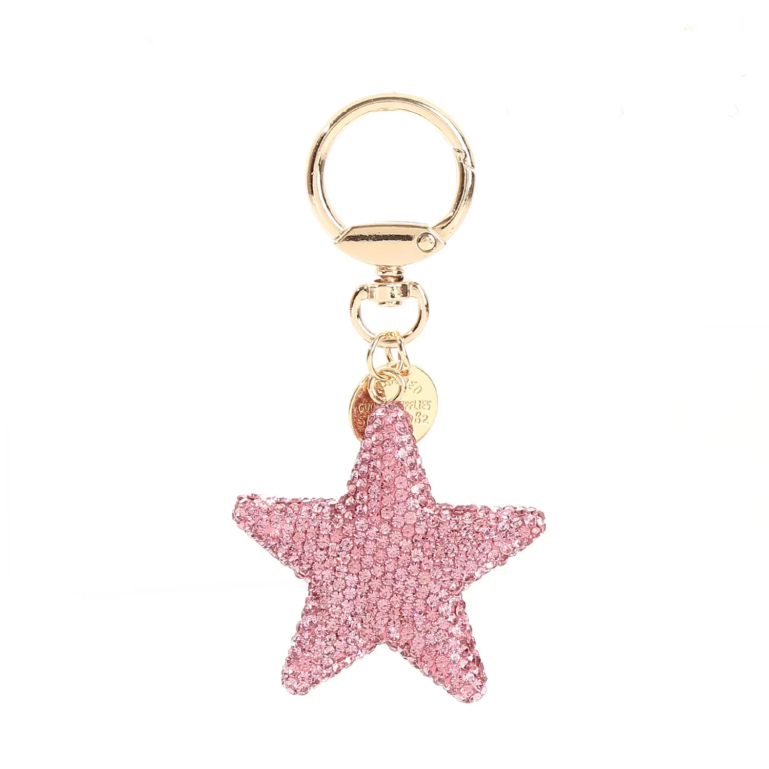 Decor Pentagram Key Rings3D Diamond Star Key Chains Luxury Crystal Keychain Car Key Pendant Woman Bag Charm Gifts Star Keychain