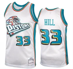 Drop Shipping Cheap Stitched Retro 1998-99 Basketball Jersey Detroit Piston 33 Hill