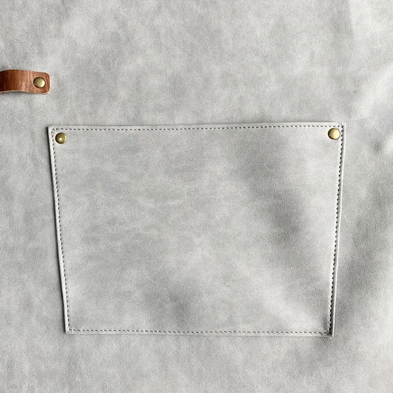 
Eco friendly PU leather Chef Butchers BBQ Kitchen Cooking House Garden Work Waterproof Apron With Pocket Oversleeve Waist Apron 