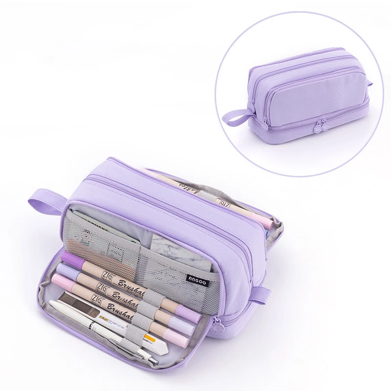 New Portable Pencil Pouch Handheld Pen Bag Cosmetic Bags Large Pencil Case for Teen